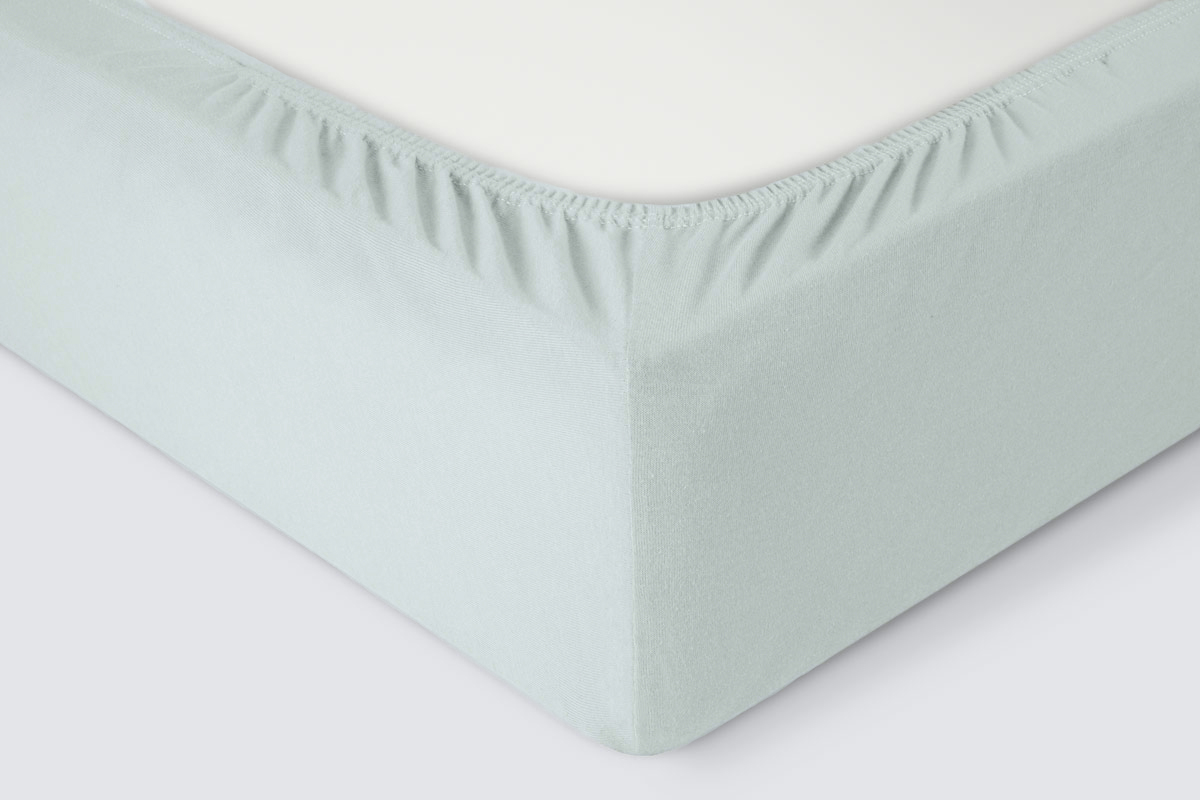 Простыня на резинке Трикотажная серая