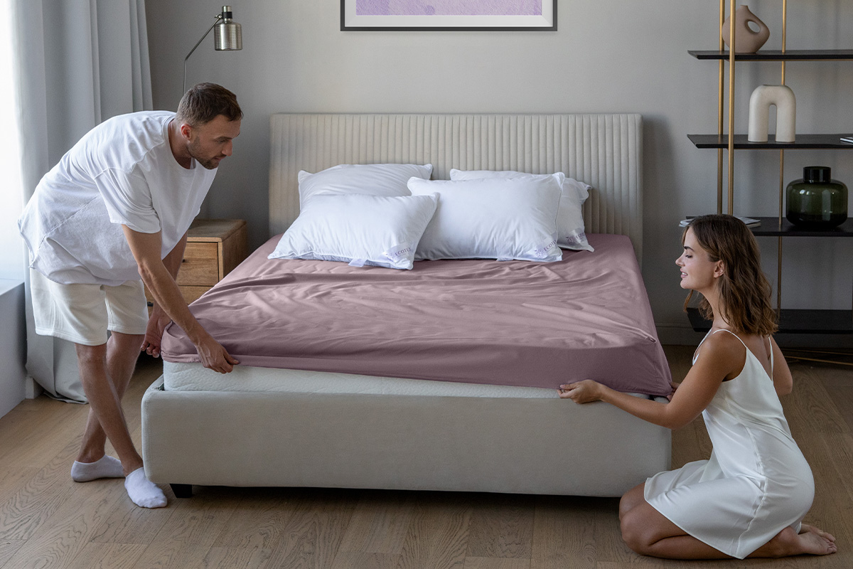 Простыня на резинке Трикотажная бузина