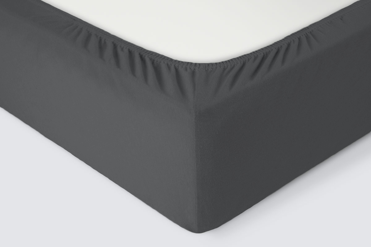 Простыня на резинке Трикотажная антрацит