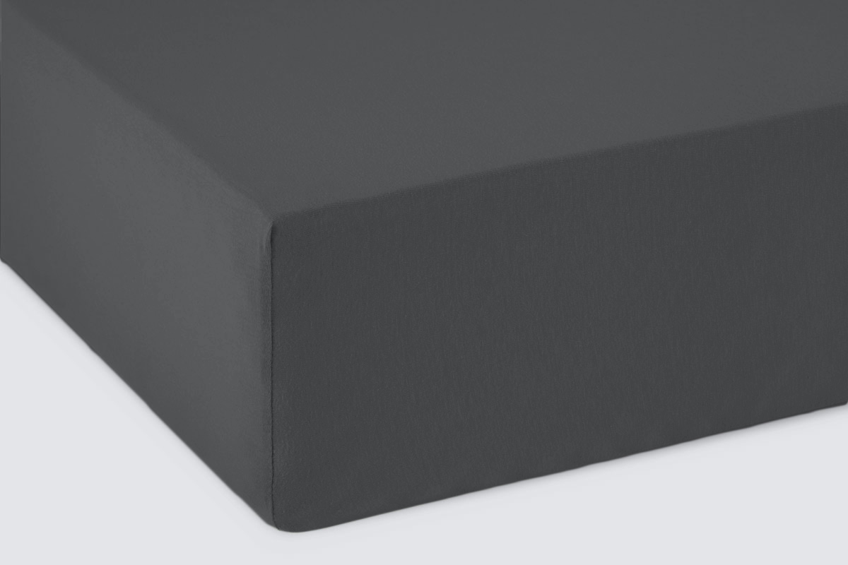 Простыня на резинке Трикотажная антрацит
